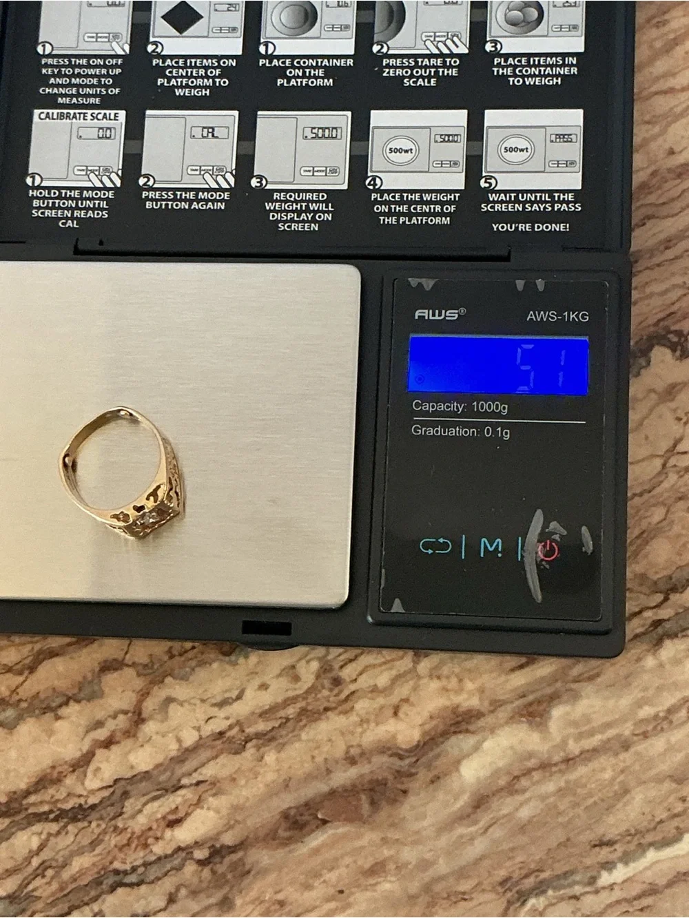 Men’s Vintage 14K Yellow Gold Diamond Nugget Ring Size 8 5.1g 0.35ct